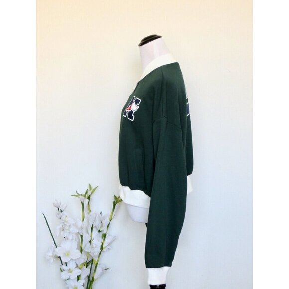 NEW! Nike Varsity Patchwork Bomber Jacket Track & Field Green SZ M - Picture 9 of 15
